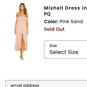 Revolve Mishell Dress pink sand NWOT